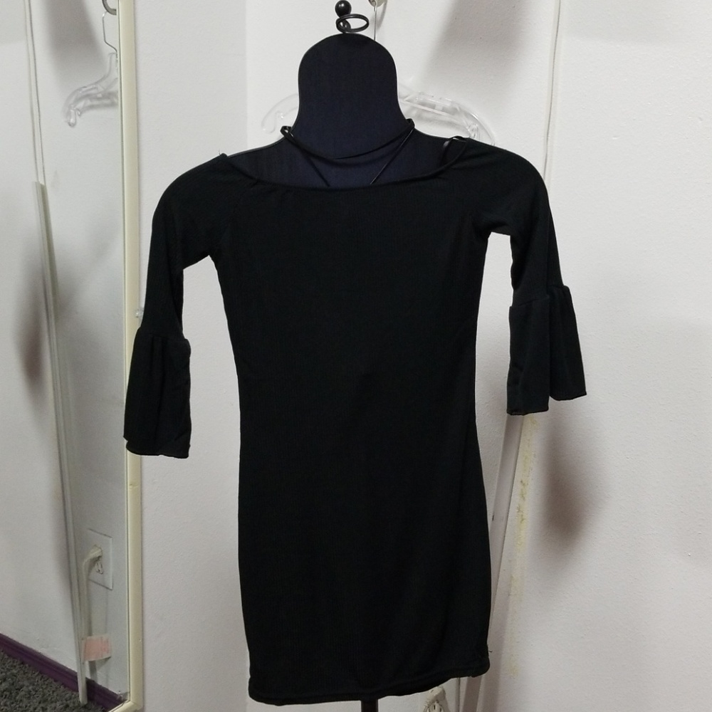 Black fitted dress